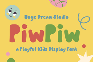PiwPiw – Playful Kids Display Font