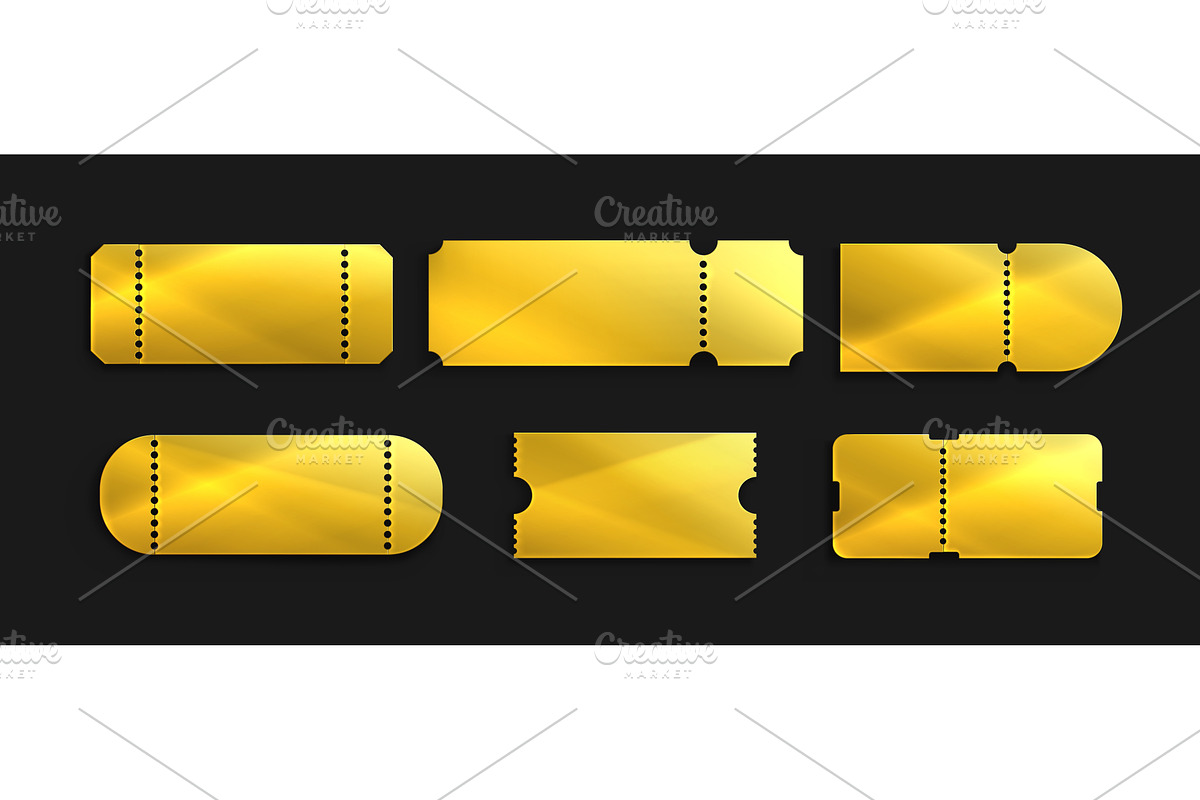 Golden luxury coupon templates, an Object Illustration by art PVP - market
