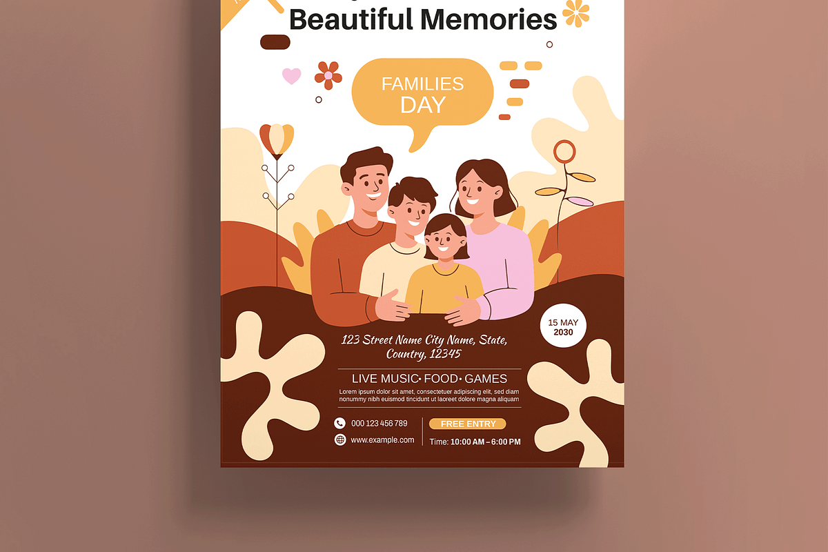 Family Day Poster Template, a Flyer Template by MightyDesign (Photo 3 of 8)