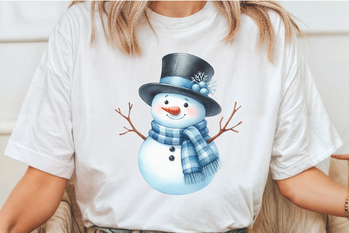 Christmas Snowman Clipart, an Illustration by Libby Wishes (Photo 6 of 8)