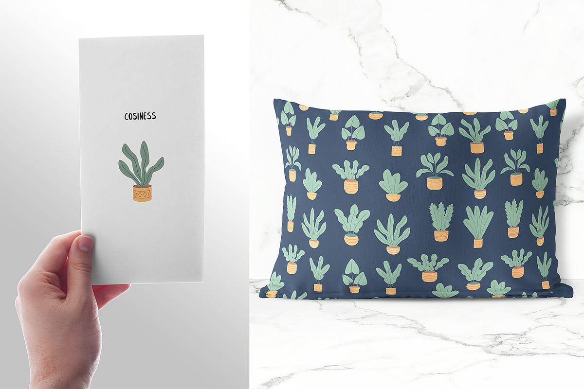 Houseplants Clipart & Patterns, a Graphic by IRSYART (Photo 8 of 8)