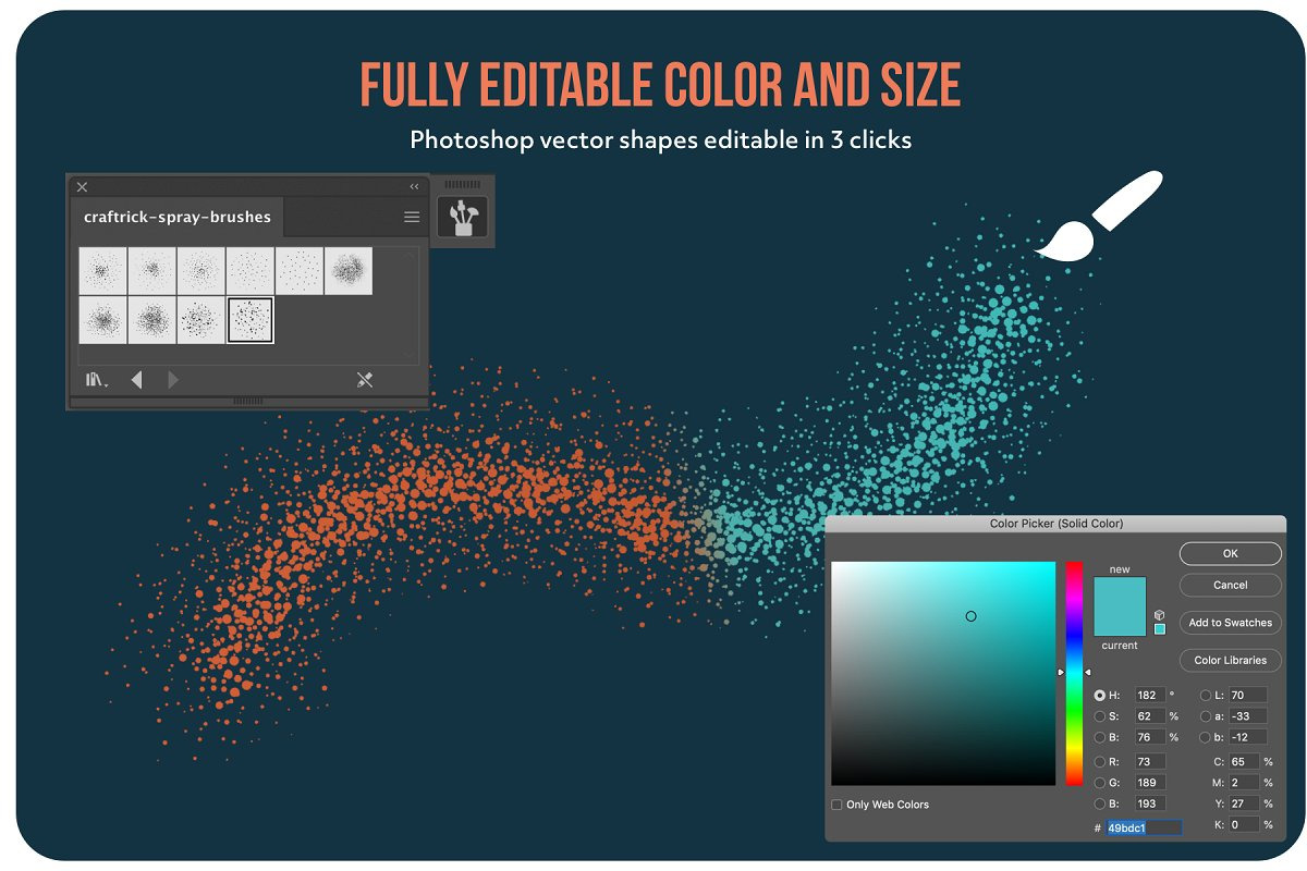 Ophelia Grain Vector Brushes, a Brush Add-On by Craftrick (Photo 4 of 7)