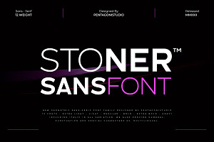 STONER 12 FONTS 50% OFF