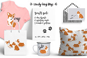 Lovely Corgi Dogs: cliparts & more, a Background Graphic by NKTN graphics (Thumbnail 2 of 7)