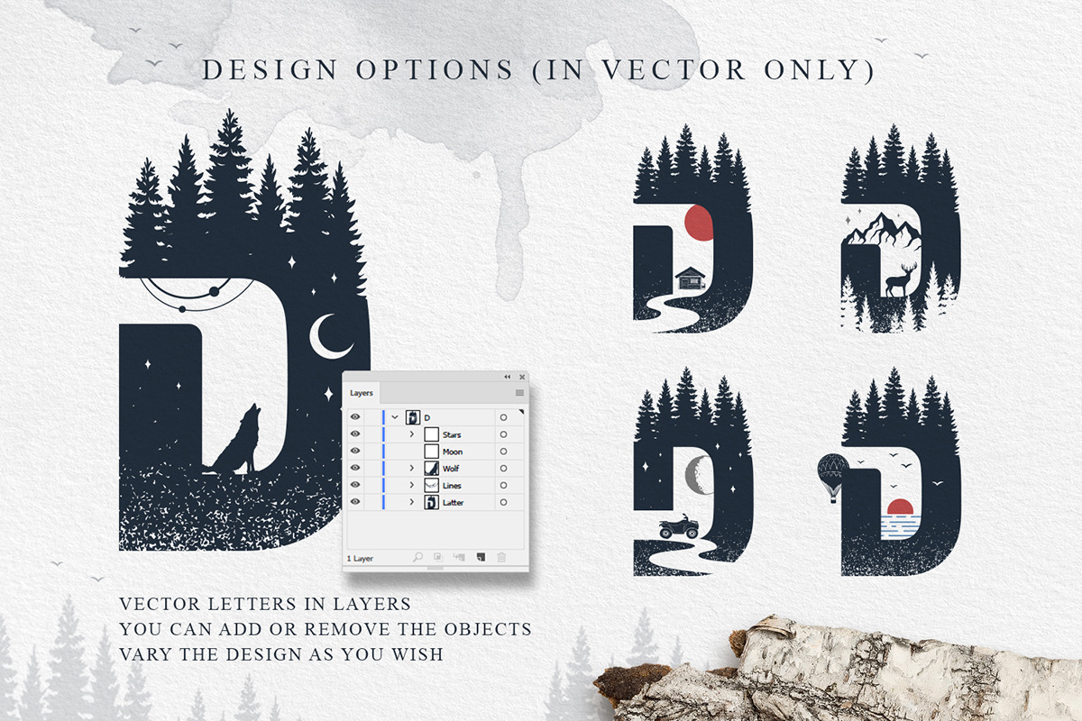Into The Wild. Double Exposure Font, a Font by Cosmic Store (Photo 6 of 14)