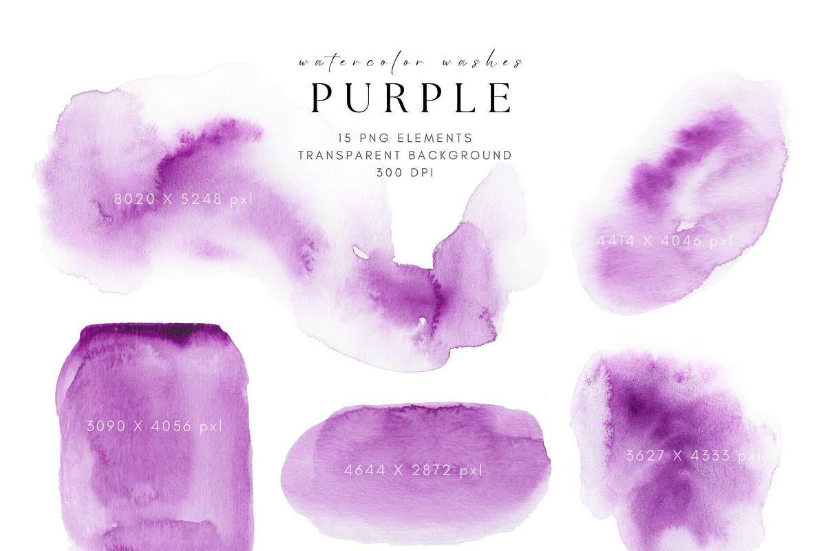 Purple Watercolor Washes, a Texture Graphic by Kolorata Art (Photo 2 of 5)