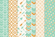 Mint Glitter Bohemian Digital Papers, a Pattern Graphic by Amanda Ilkov (Thumbnail 3 of 3)