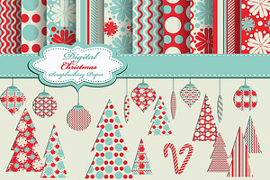 Set of Christmas pattern, clip art