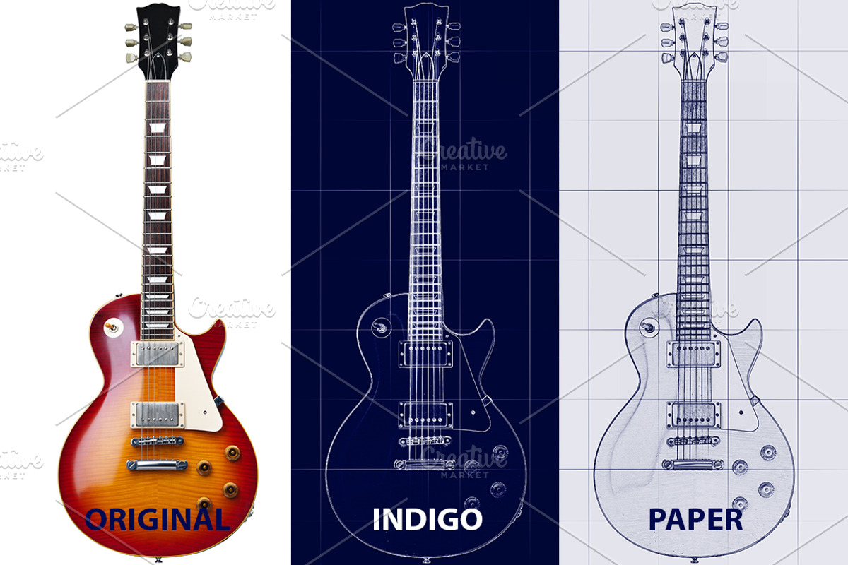 Indigo Sketch Photoshop Action preview 6