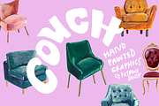 Hand Painted Elements: Couches, an Illustration by Katrina Junio (Thumbnail 7 of 7)