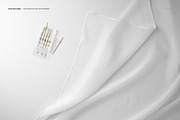 Closeup of Silk Scarf Mockup, a Mask Mockup by creatsy5 (Thumbnail 2 of 5)
