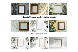 Empty Poster Frame in Interior, an Arts & Entertainment Photo by VetalStock