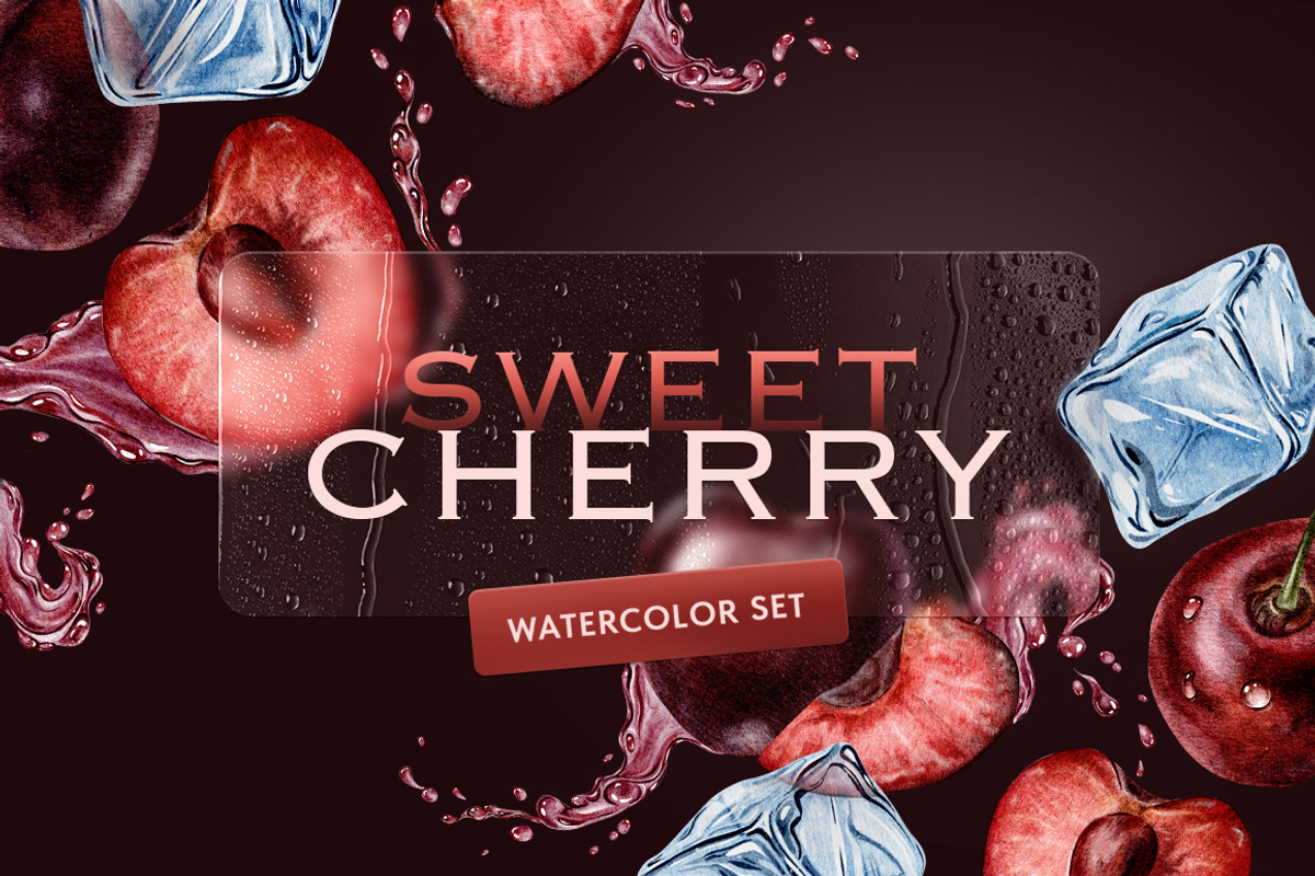 Cherry Watercolor Illustrations, a Food Illustration by Fedulova Art (Photo 1 of 13)