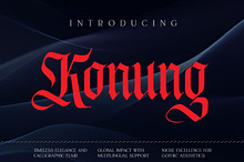 Konung Display Gothic Font