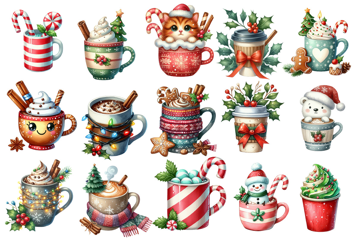 Cute Christmas Coffee Sublimation, an Illustration by Designworld (Photo 3 of 5)