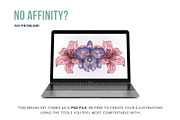 87 Floral Affinity Stamp Brushes, a Brush Add-On by Riveros Illustration (Thumbnail 11 of 11)