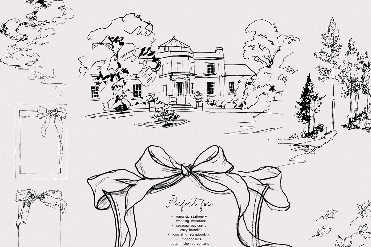 End of Summer: Line Art Collection, a Decorative Illustration by Purple (Photo 11 of 12)