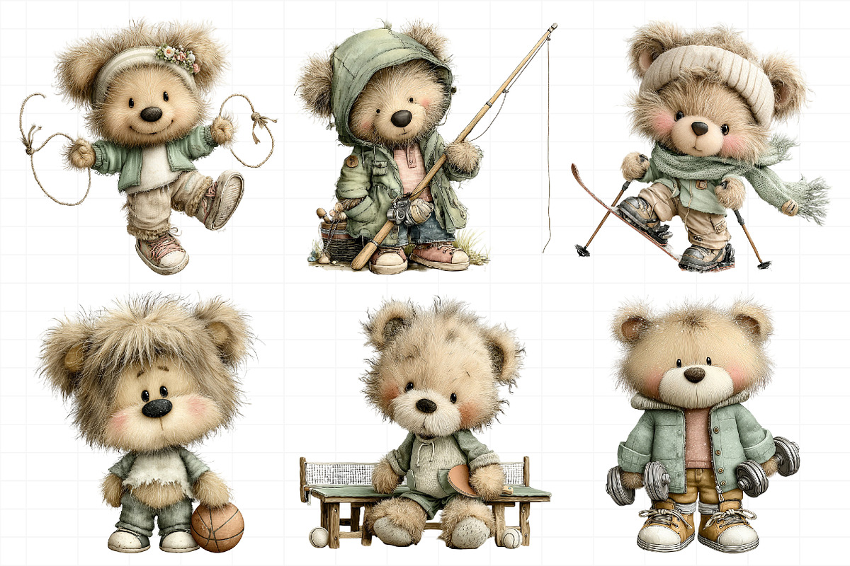 Teddy Bear Sports Clipart, an Illustration by Daily.Designs (Photo 4 of 7)