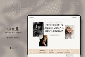 Showit Web Template | Carmella, an App Template by Feather & Sage Design