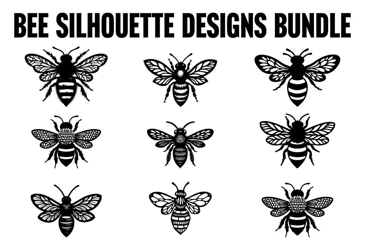 Botanical Bee Vector Design Bundle, an Illustration by abu67222 (Photo 1 of 9)