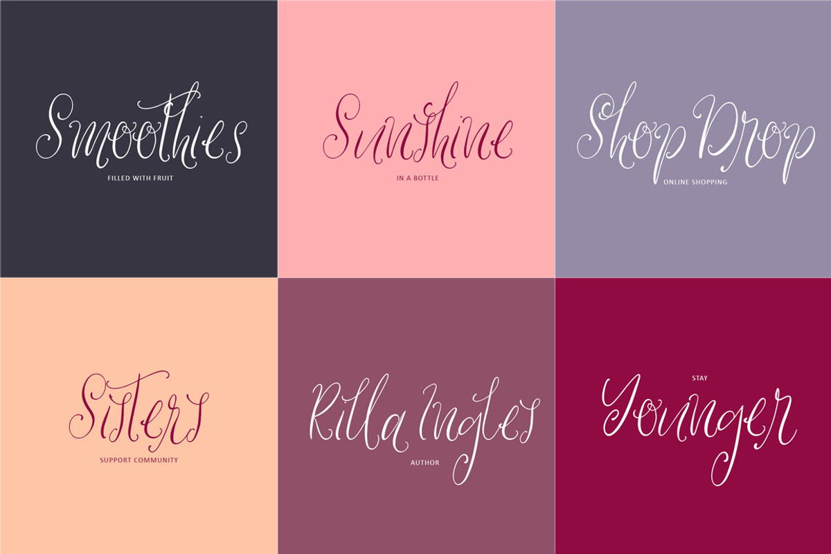 Wallower Script Font preview 2