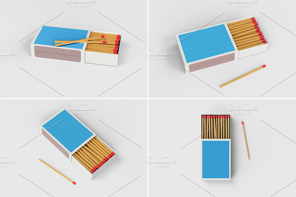 Match Box Mockup - 11 views, a Packaging Mockup by Illusiongraphic (Photo 17 of 19)