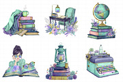 Literary Living Clipart Bundle, an Illustration by Daily.Designs (Thumbnail 5 of 8)