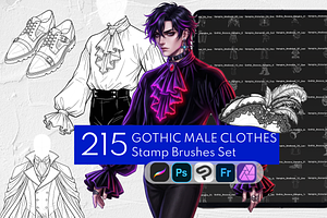 Gothic Male Clothes Stamp Brushes
