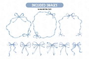 Watercolor Blue Coquette Frames, an Illustration by TatiMockup (Thumbnail 3 of 4)