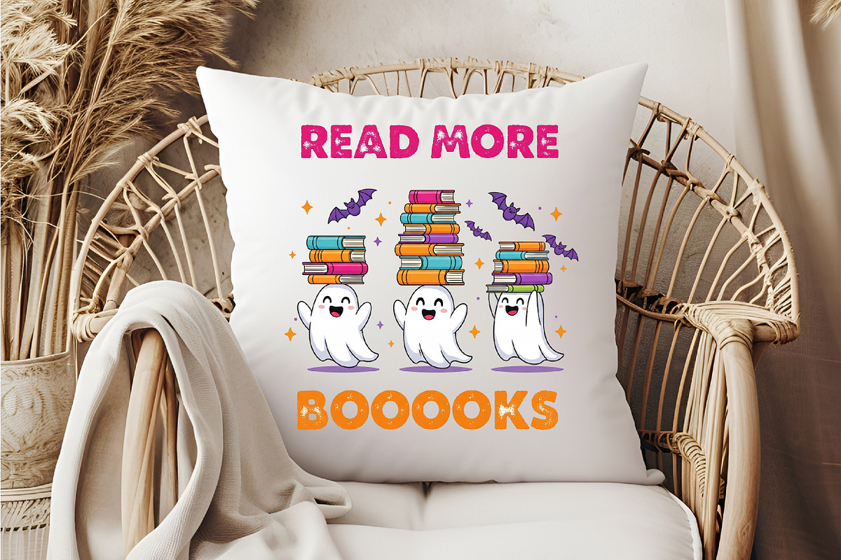 Read More Books Funny Halloween PNG, an Illustration by DreamCafeArt (Photo 6 of 7)