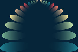Gradient petal radial background