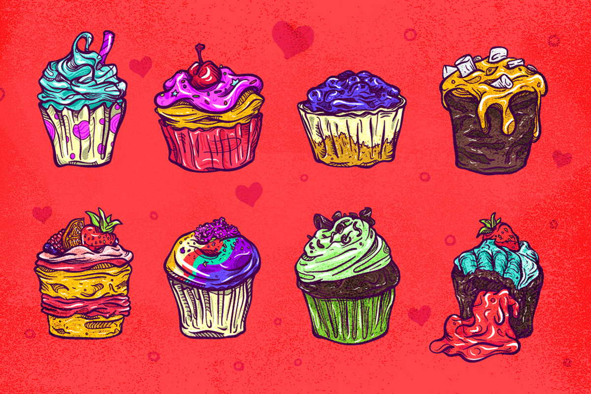 Cupcake Collection, a Decorative Illustration by melissadn (Photo 2 of 5)