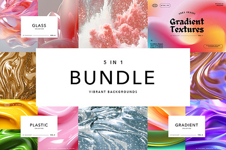 5 in 1 Vivid Backgrounds Bundle