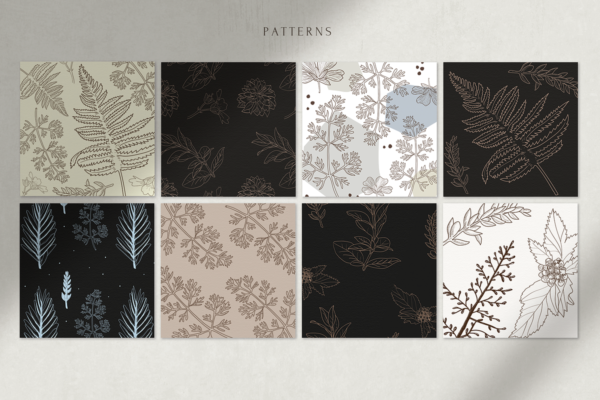 Hand Drawn Floral Patterns, a Pattern Graphic by Uyava Space (Photo 6 of 8)