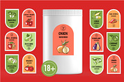 Vegetable Designs. Retro Templates, a Food Illustration by Lettering_Logo (Thumbnail 4 of 15)
