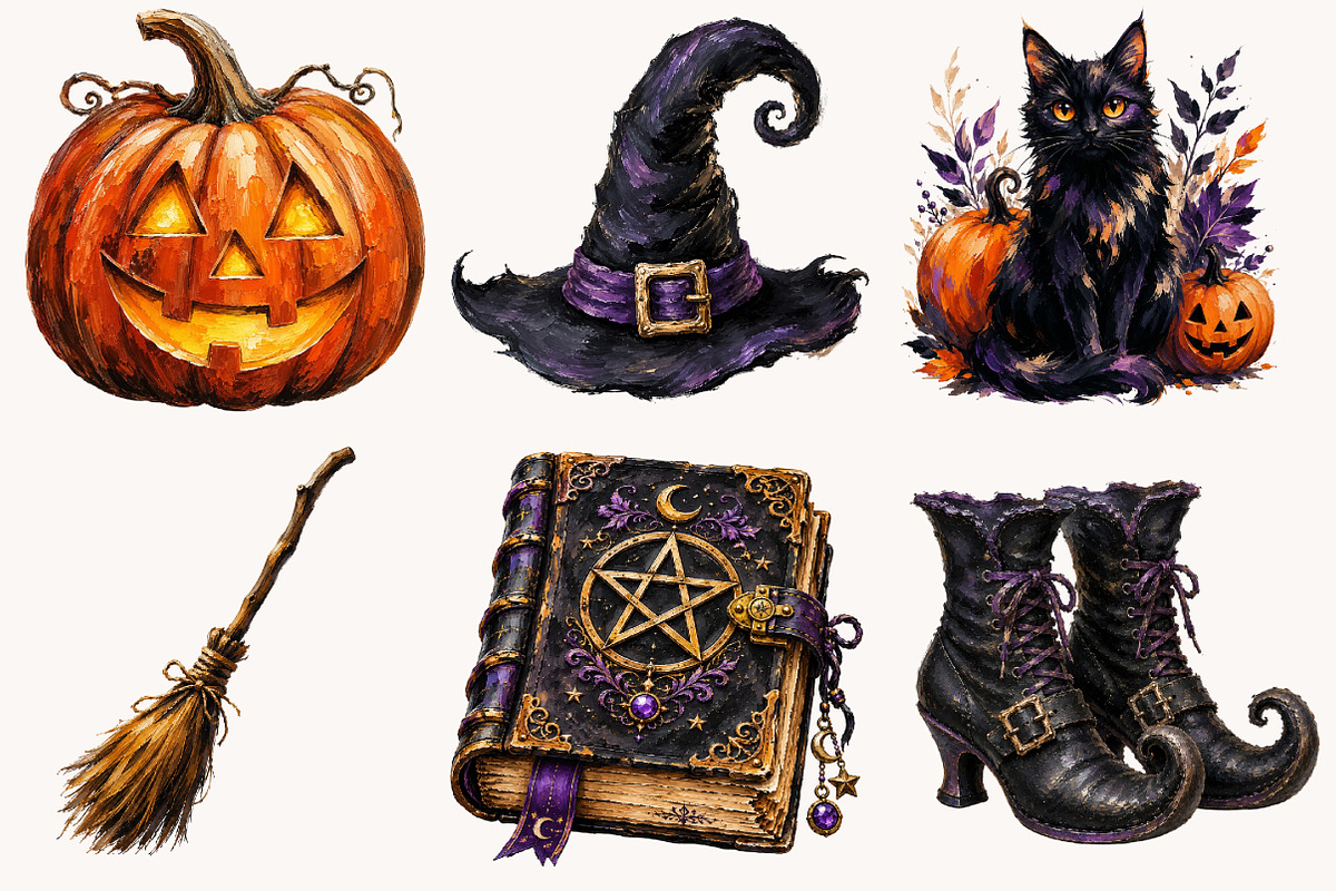 Brushstroke Halloween Clipart, a Seasonal Illustration by Designworld (Photo 4 of 5)