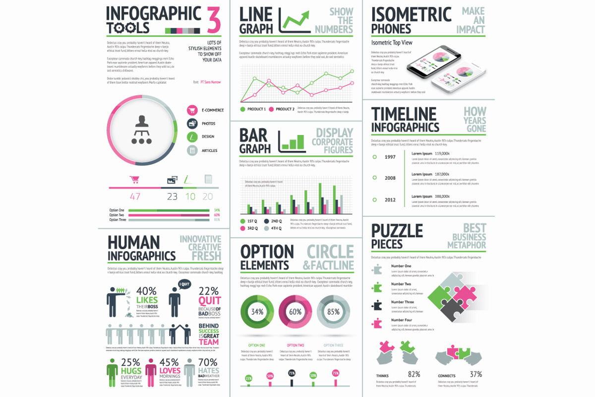 Infographic Tools Vector Set 3, a Technology Illustration by Infographic Template Shop