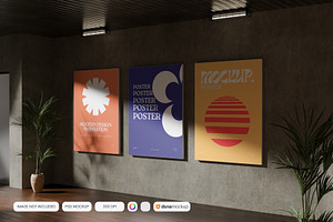 Three Modern Poster Mockups, an Advertising Mockup by DSNA Mockup