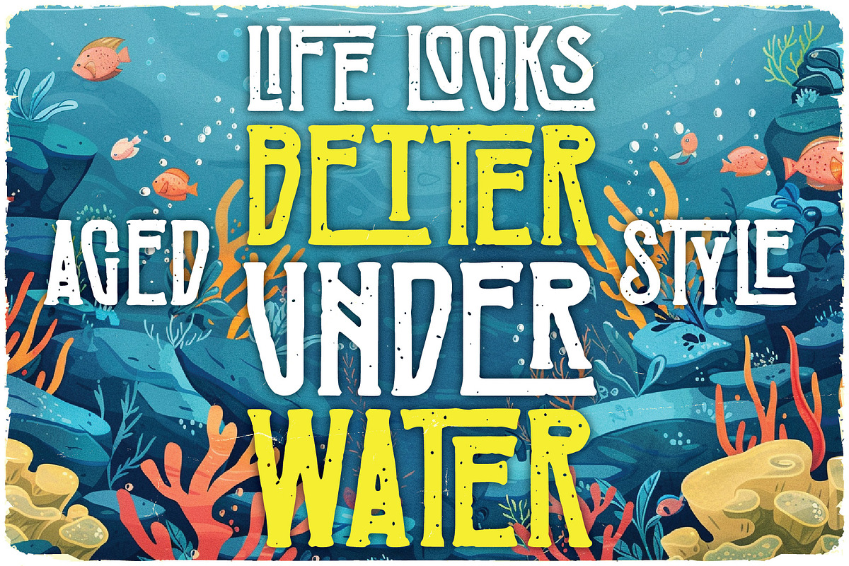 Underwater Vintage Label Font, a Serif Font by JumboDesign (Photo 4 of 6)