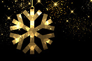 Christmas golden snowflakes set, a Decorative Illustration by Vjom (Thumbnail 2 of 6)