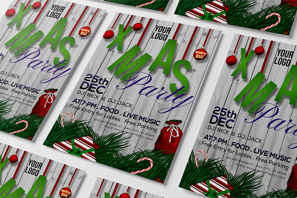 Christmas Events Flyer Template, a Flyer Template by designerzDukan (Photo 2 of 2)