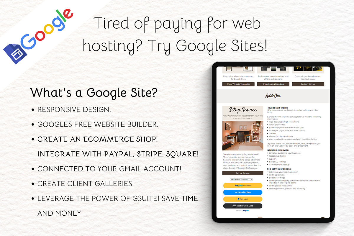 Google Site Theme | The Designer, a HTML Template by She Designs Things (Photo 5 of 10)