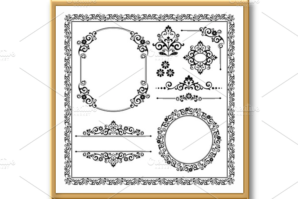 Vintage Set. Floral elements for, a Decorative Illustration by RODINA (Photo 3 of 3)