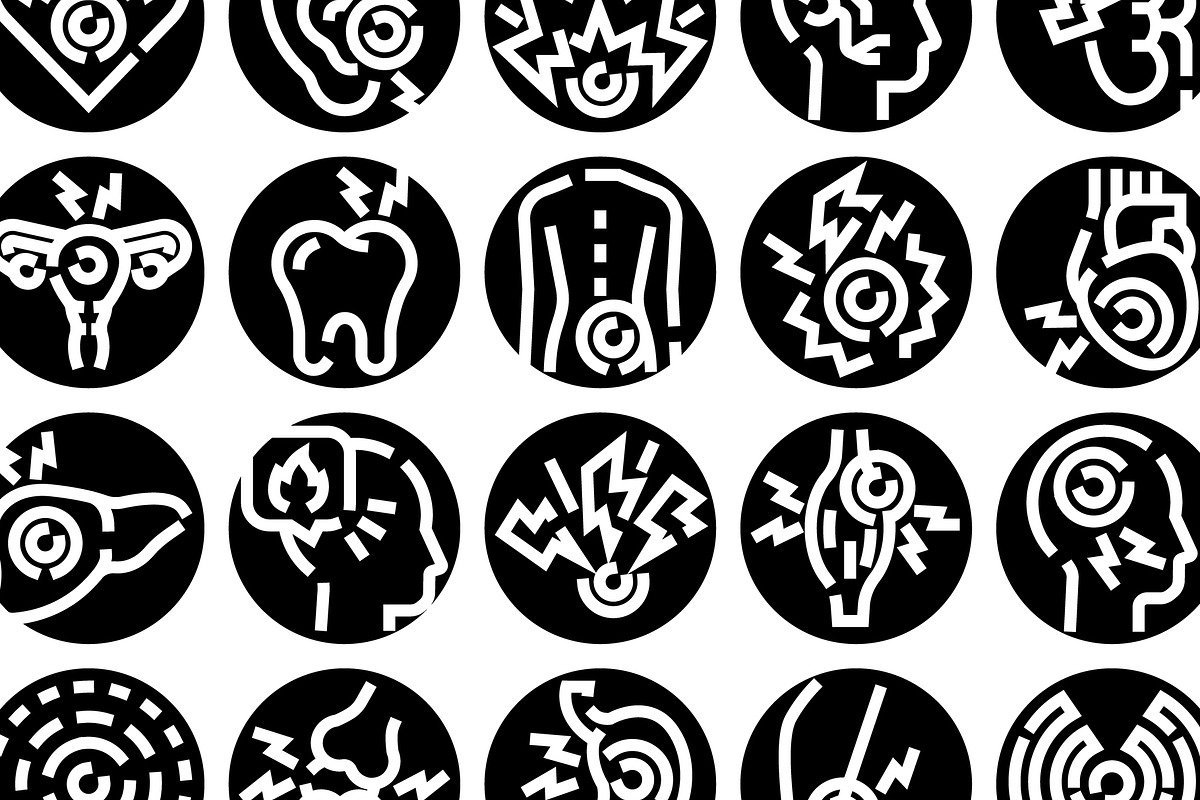 Human body parts experiencing pain, an Object Graphic by pikepicture (Photo 3 of 3)