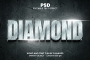 Diamond Luxury 3D Text Effect PSD, a Layer Style Add-On by bdrobin (Thumbnail 1 of 2)