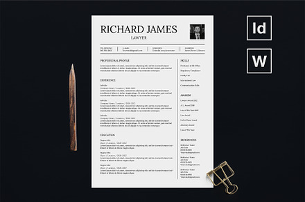 Elegant Resume CV and Cover Letter, a Resume Template by Dines Shop