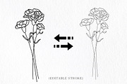 Birth Month Flower Line Bouquets, a Decorative Illustration by WatercolorWind (Thumbnail 7 of 7)