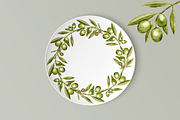 Olive Whispers Watercolor Collection, a Decorative Illustration by Aurella Art (Thumbnail 10 of 15)