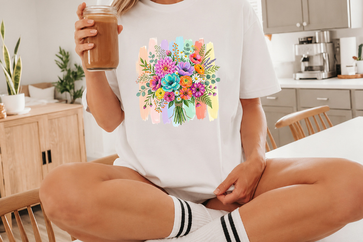 Boho Floral Brushstroke, Summer PNG, a Seasonal Illustration by Canvas Craft (Photo 3 of 6)