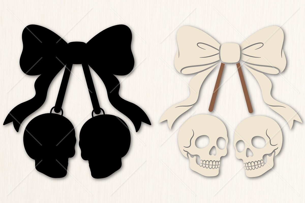 Halloween Skull Bow Laser Cut SVG, an Object Graphic by Canvas Craft (Photo 3 of 3)